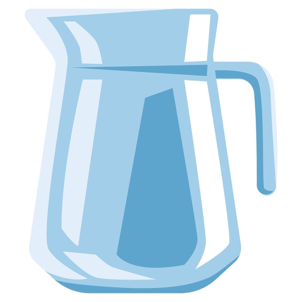 Blue pitcher for kitchen menus, recipe cards, food blogs, and restaurant branding with a cozy and inviting feel. vector