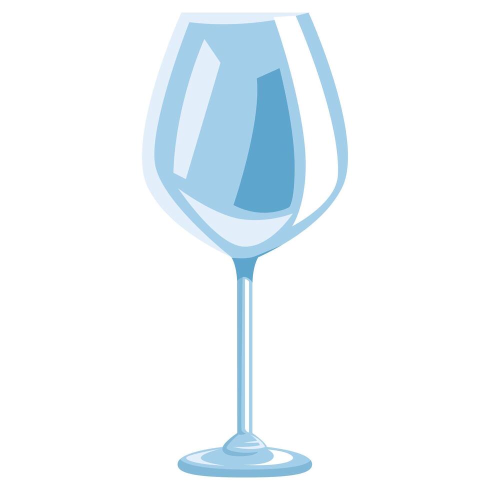 Blue wine glass perfect for elegant restaurant menus, wine lists, bar advertisements, and beverage industry promotions. Stunning and attractive. vector