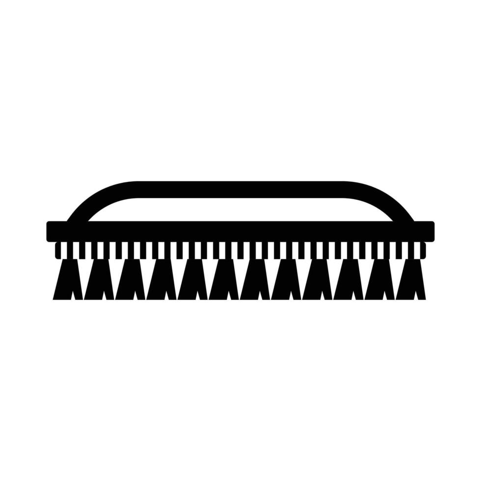 Cleaning Brush Silhouette. Black and White Icon Design Elements on Isolated White Background vector