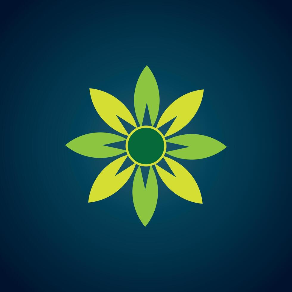 Abstract flower logo. Spa logo with a flower in a golden button. Leaf icon logo design template. Logo design for your business. floral logo design vector