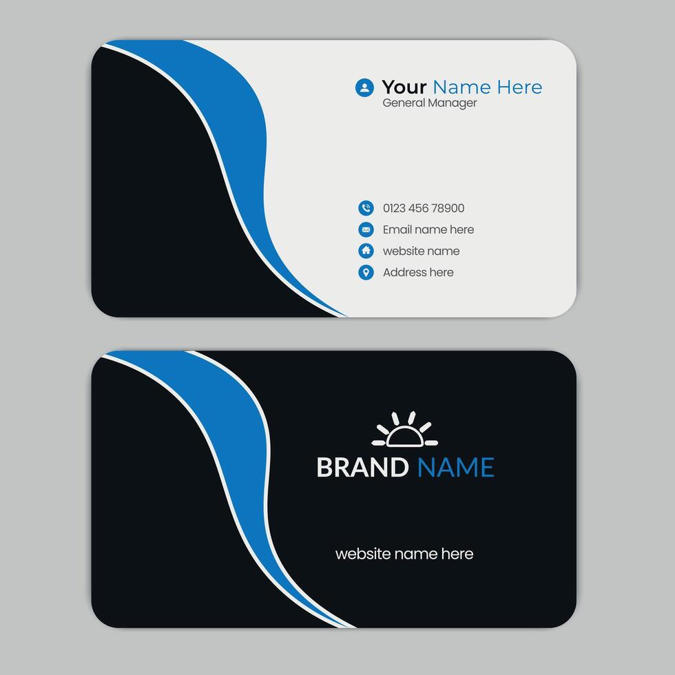 Simple business card design vector
