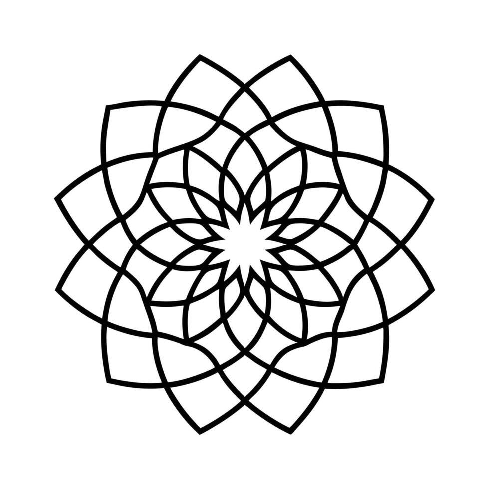 Creative Outline Mandala line art design background vector