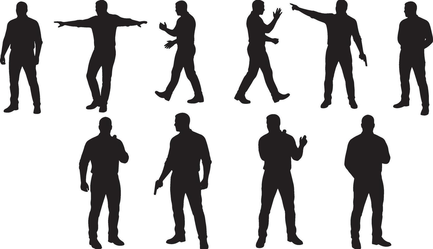 Human Figure Silhouettes for Creative Designers vector