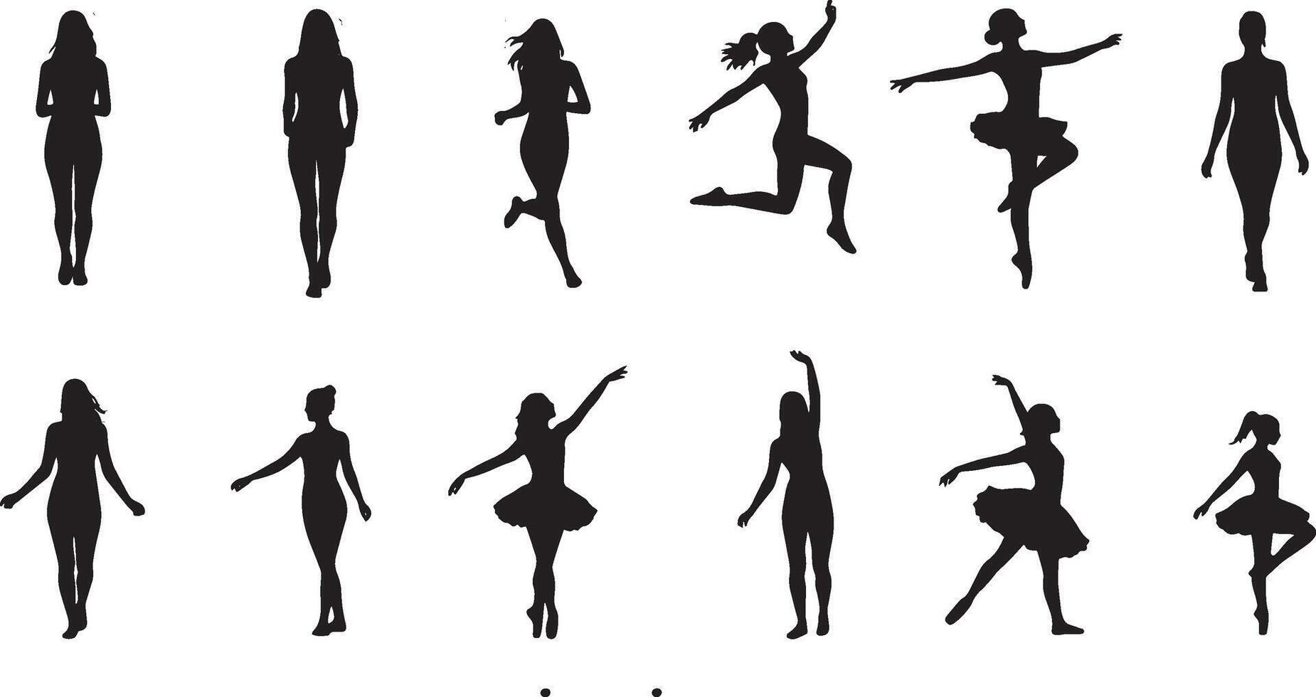 Shadow Silhouette Set for Graphic Artists Bundle vector