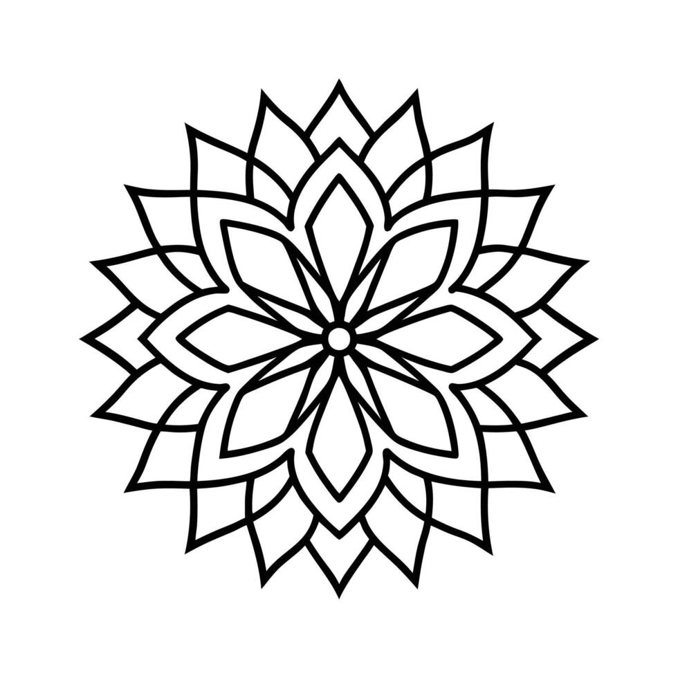 Creative Luxury mandala design on a white background vector