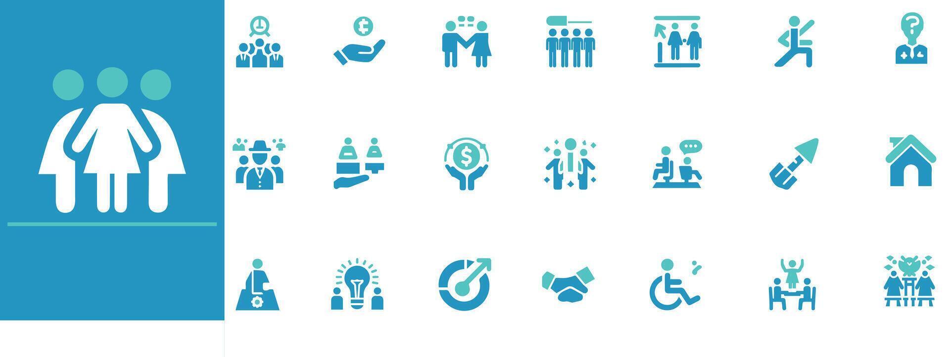 Diversity and Inclusion editable icons equity, inclusion, accessibility, cultural competence, and workplace diversity vector