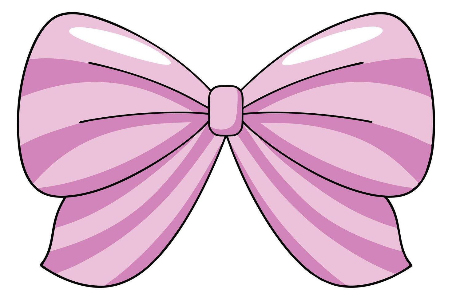 Bright Coral Pink Ribbon Bow with Soft and Clean Design vector