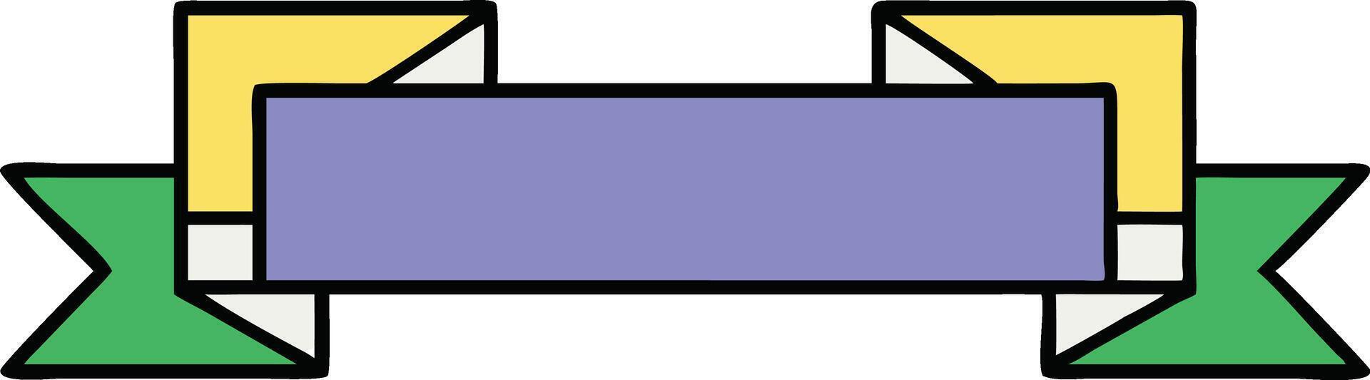 Colorful Purple Ribbon Banner with Bold and Clean Lines vector