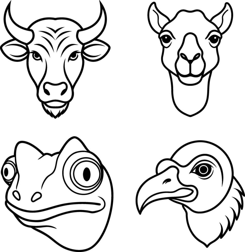 Wild Animal Head for Creative Designs vector