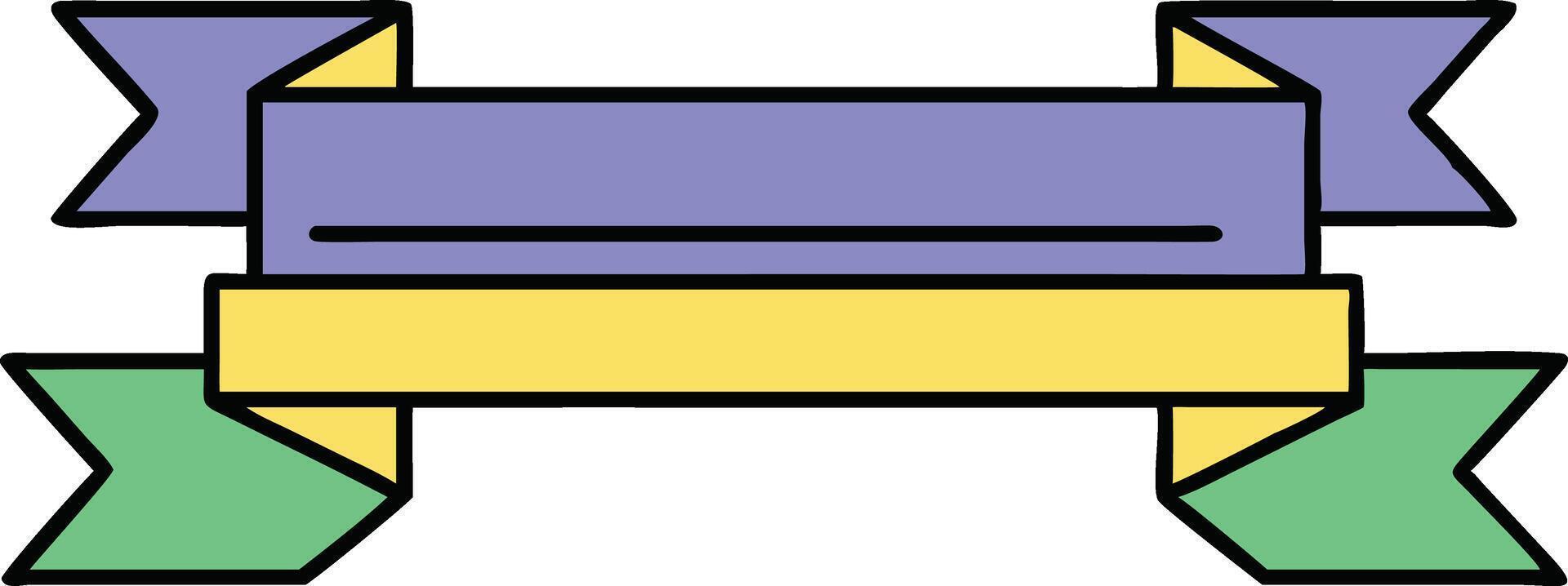 Clean Mint and Blue Ribbon with Thin, Precise Lines vector