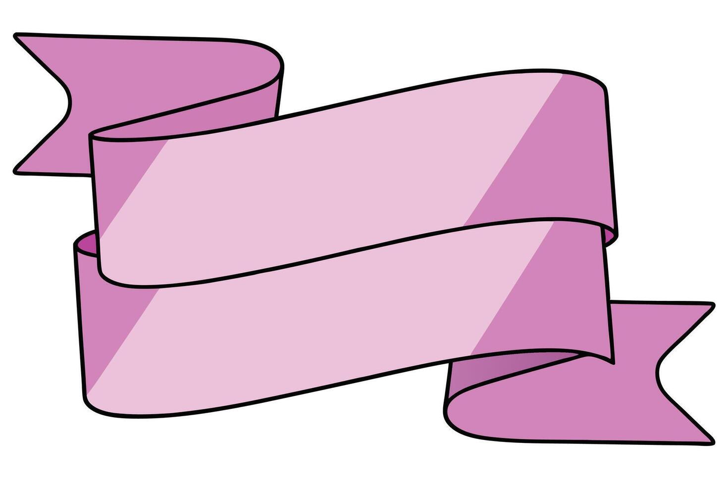 Clear Silver Ribbon with Soft Curves and Minimal Lines vector