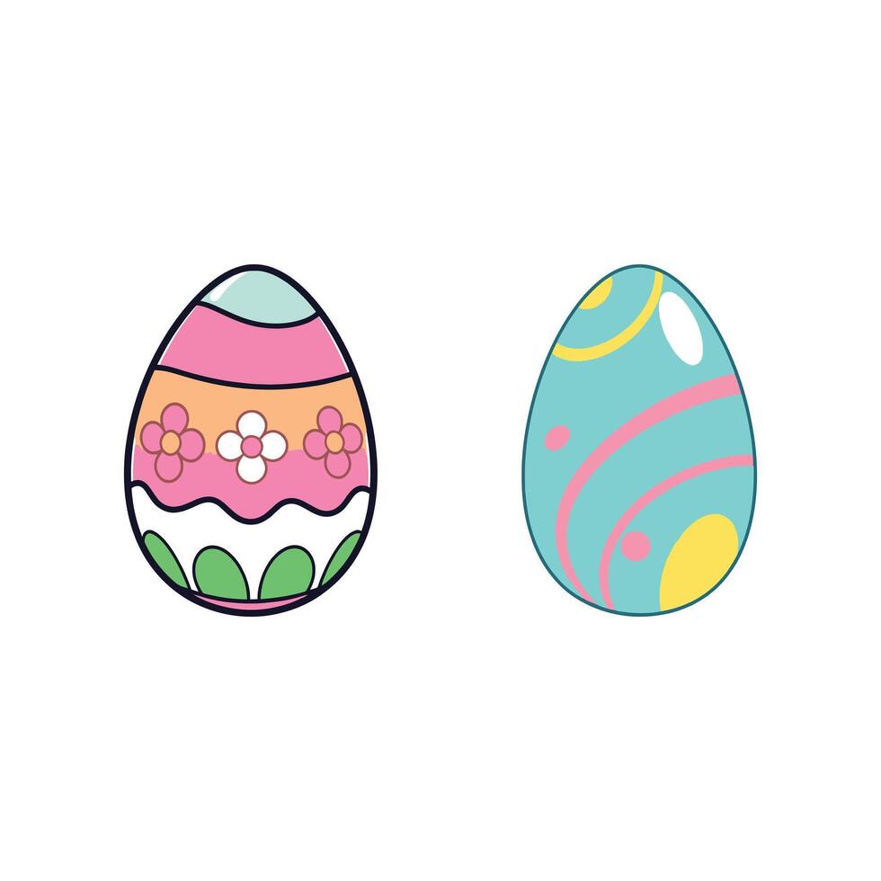 Hand-drawn Easter Egg Designs for Greeting Cards, Invitations, and Decorations vector