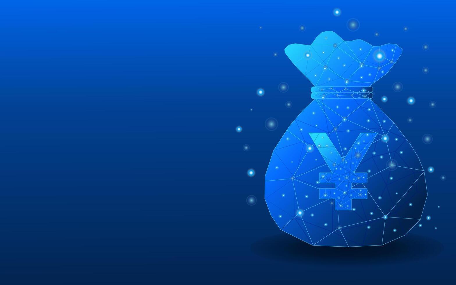Saving or financial gain concept in yuan vector
