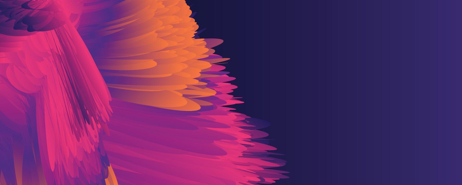 purple and pink flowing abstract design with gradient texture, dynamic digital art vector