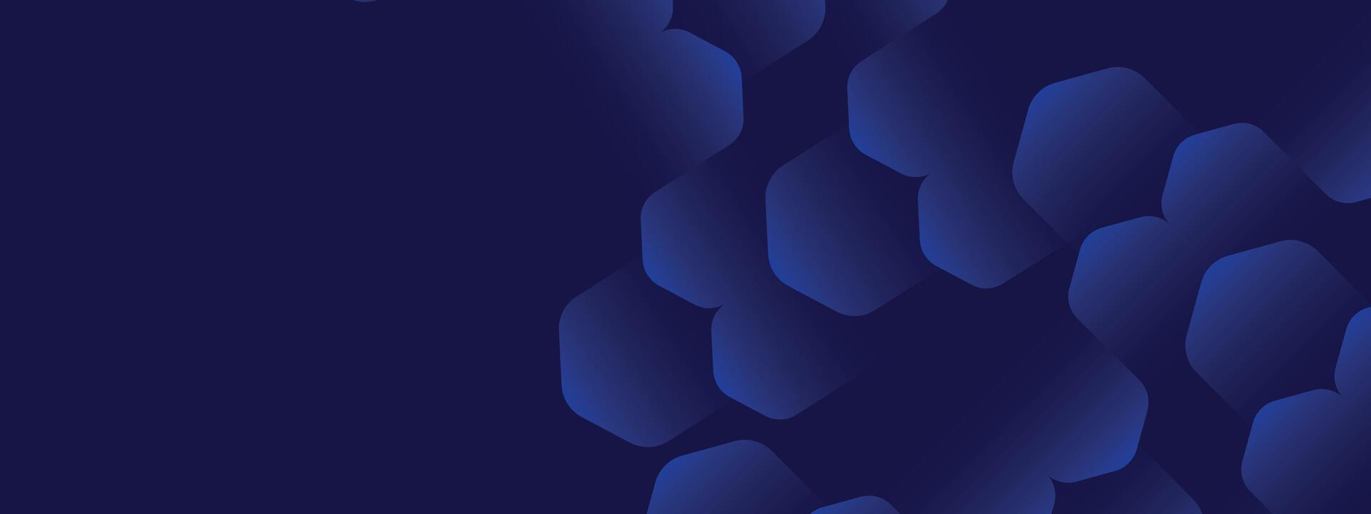 smooth blue abstract design with hexagonal shapes, calming digital art background vector