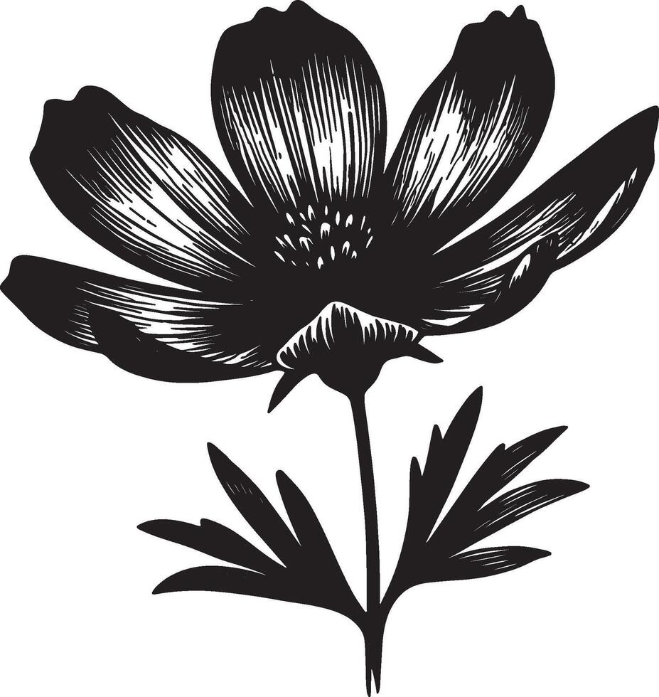 Floral Silhouette Art for Creative Projects vector