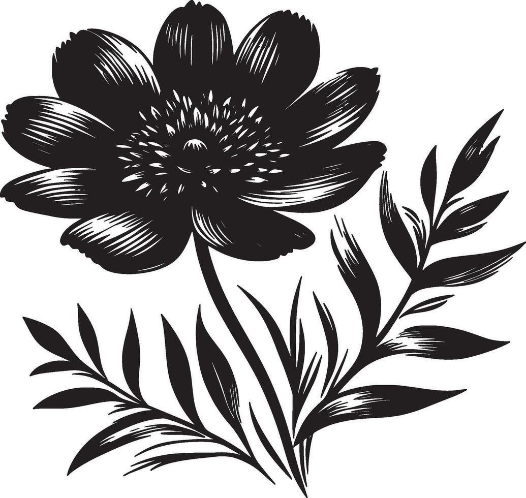 Flower Outline Art for Scrapbooking and Crafts vector