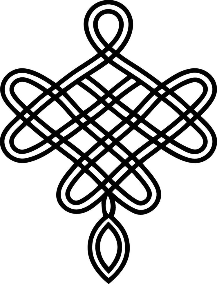 Modern Chinese knot-like, Chinese knot silhouette , Chinese knot line art Design vector