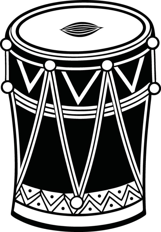 Drums silhouette illustration, Drums design, Drums line art shape vector