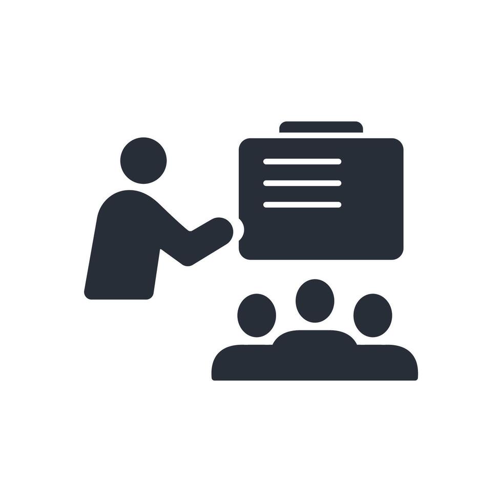training icons isolated on White Background. Flat style vector