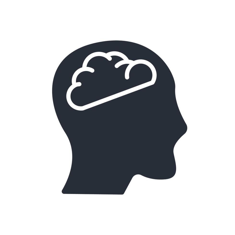 psychology icons isolated on White Background. vector