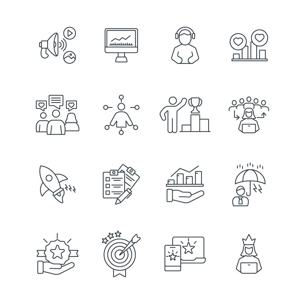 Community Manager line icon vector