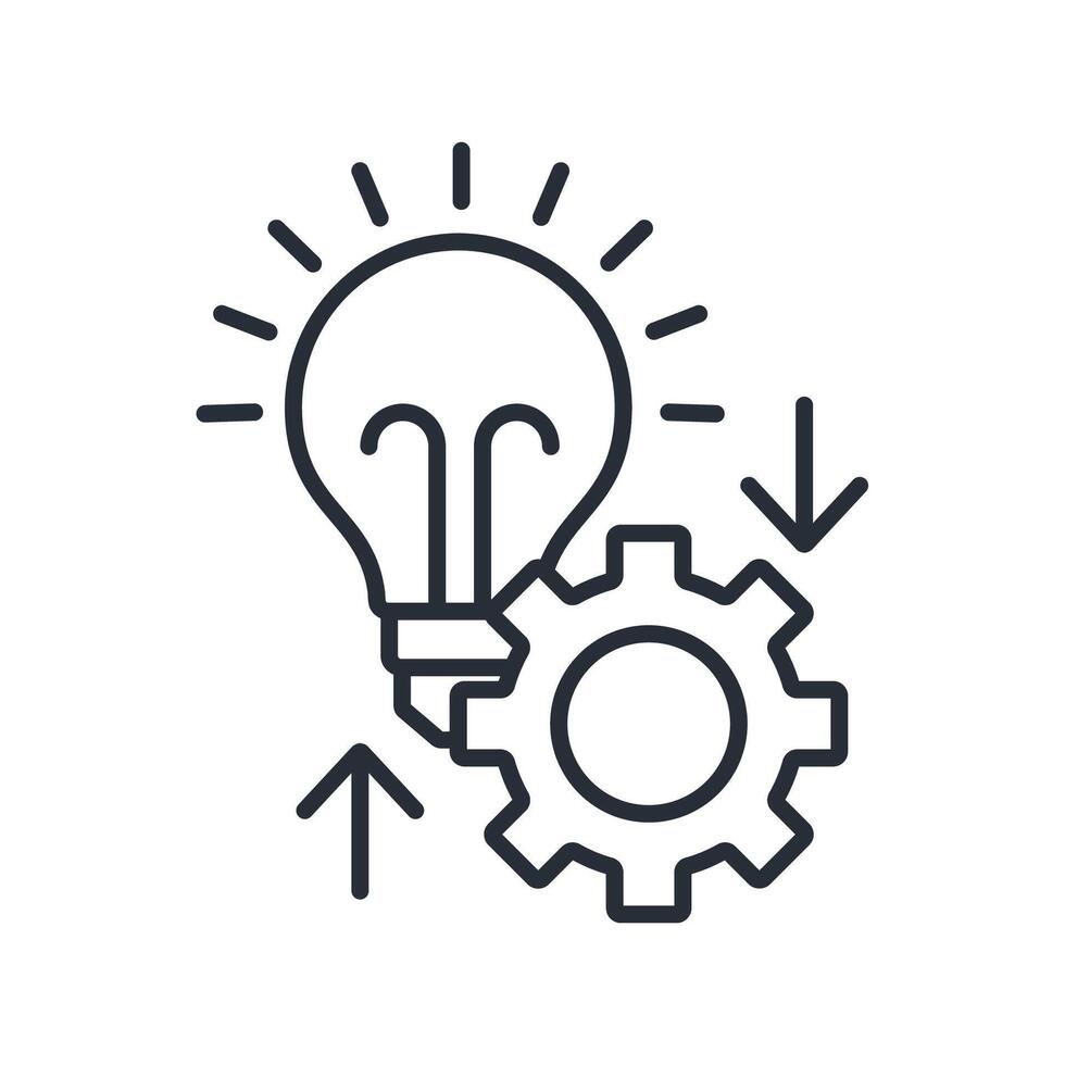 implementation icons isolated on White Background. Flat style design vector