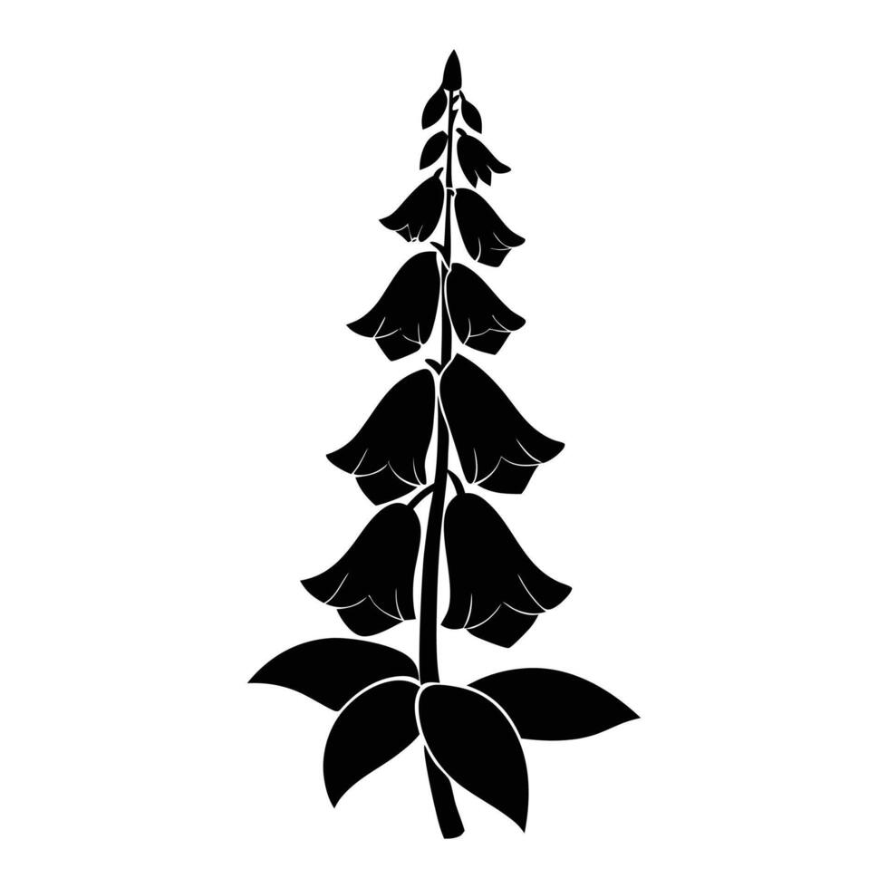 a black and white silhouette of a flower vector