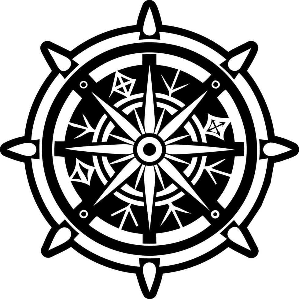 A filled style icon of year pagan symbol vector