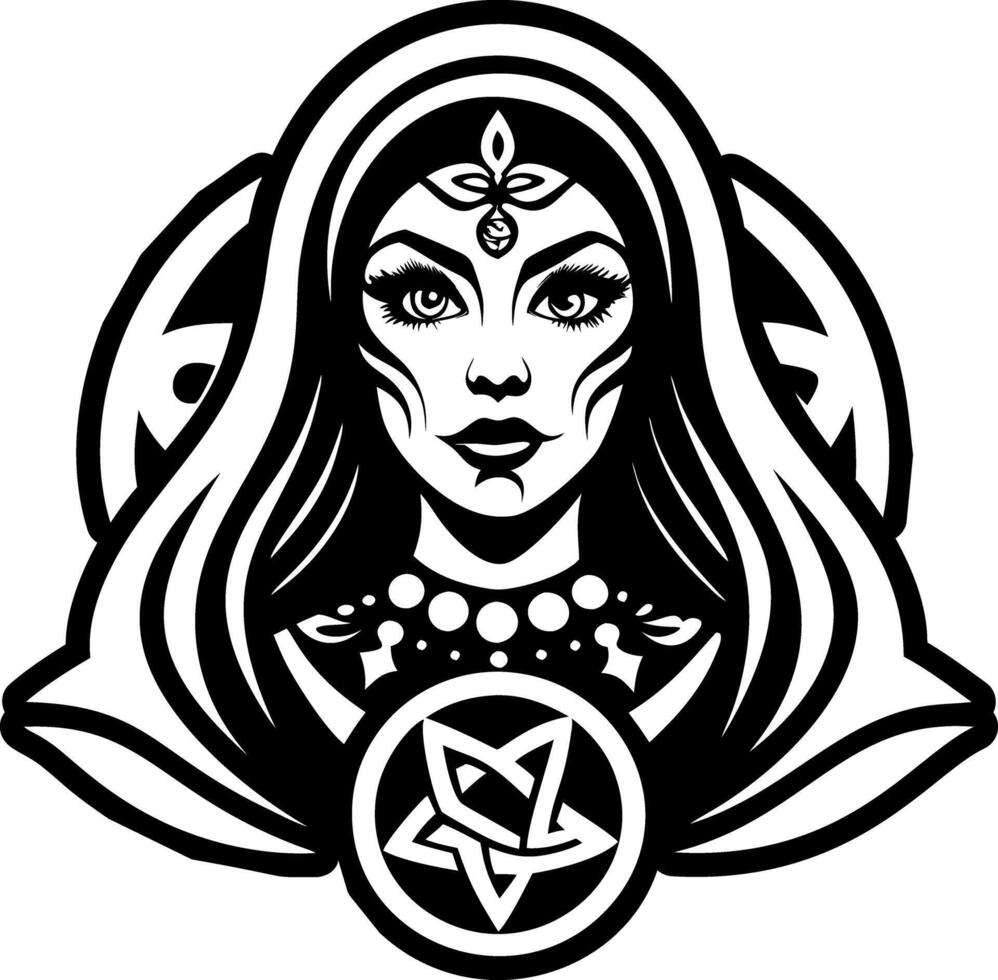 Mother pagan icon in glyph style vector