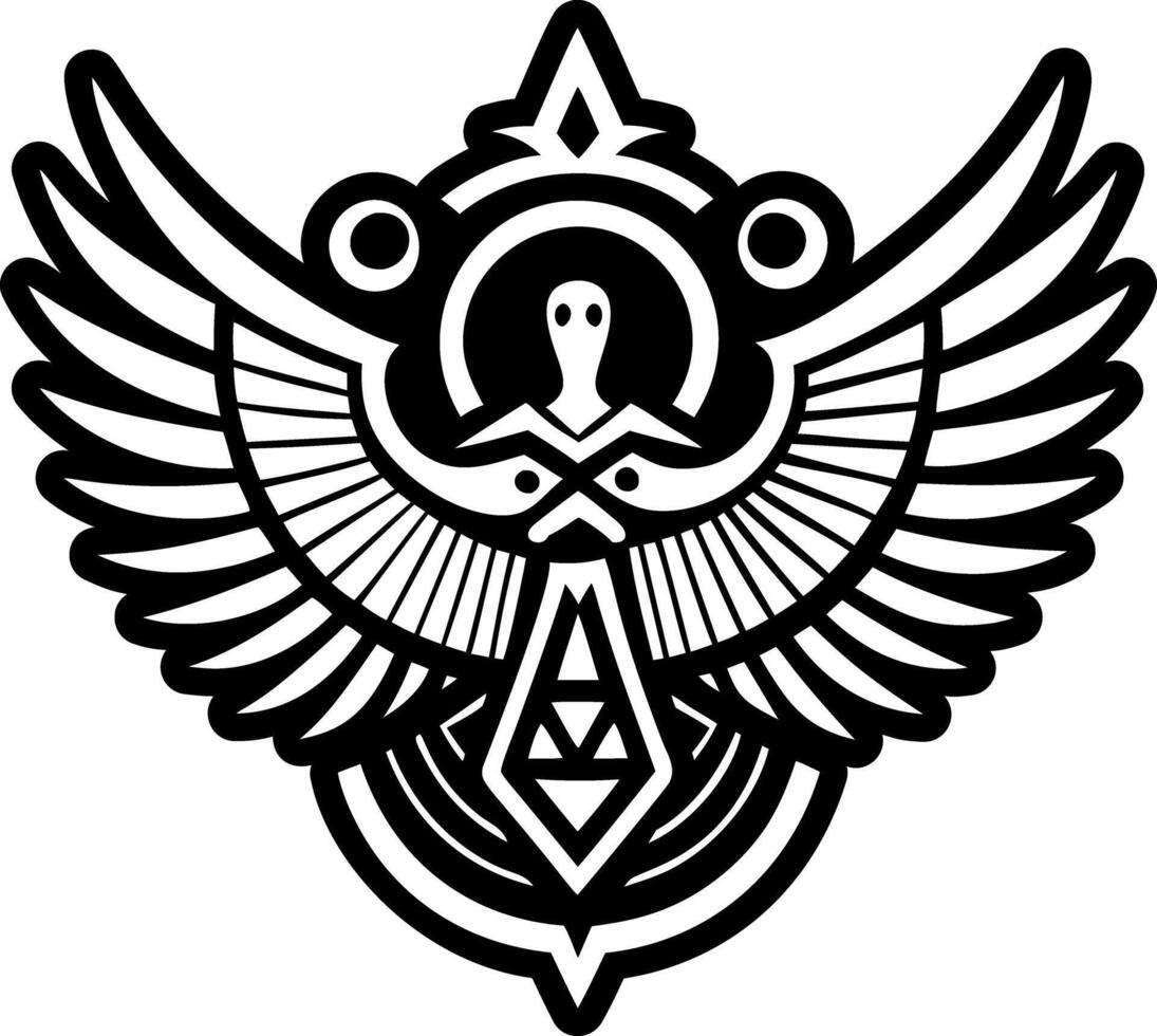 A glyph style icon of isis tattoo symbol vector