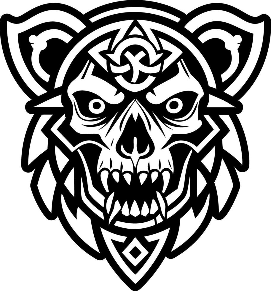 A glyph style icon of viking bear symbol vector
