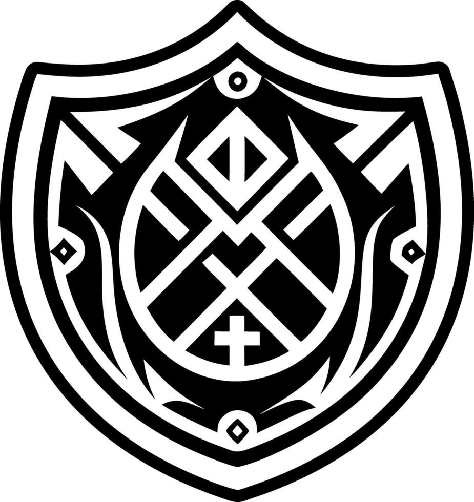 Mannaz rune icon in filled style vector