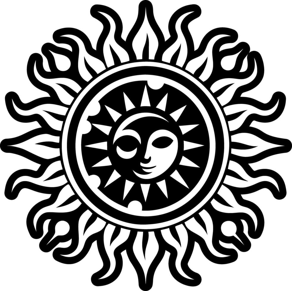 A glyph style icon of moon tattoo symbol vector