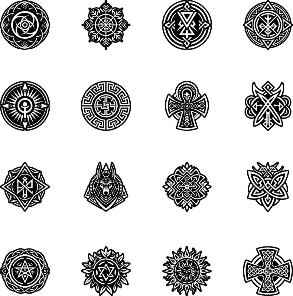 A glyph style icon of alchemy symbol vector