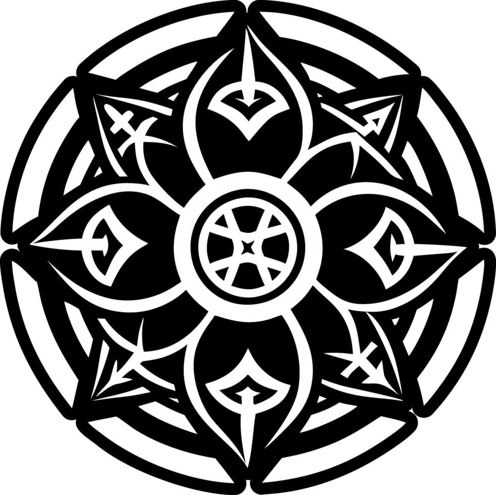 Elemental circle icon in glyph style vector