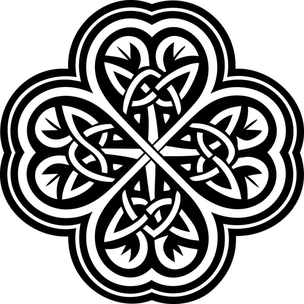 Clover leaf icon in filled style vector