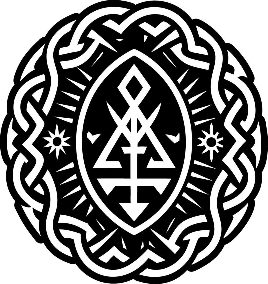 Rune stone icon in filled style vector