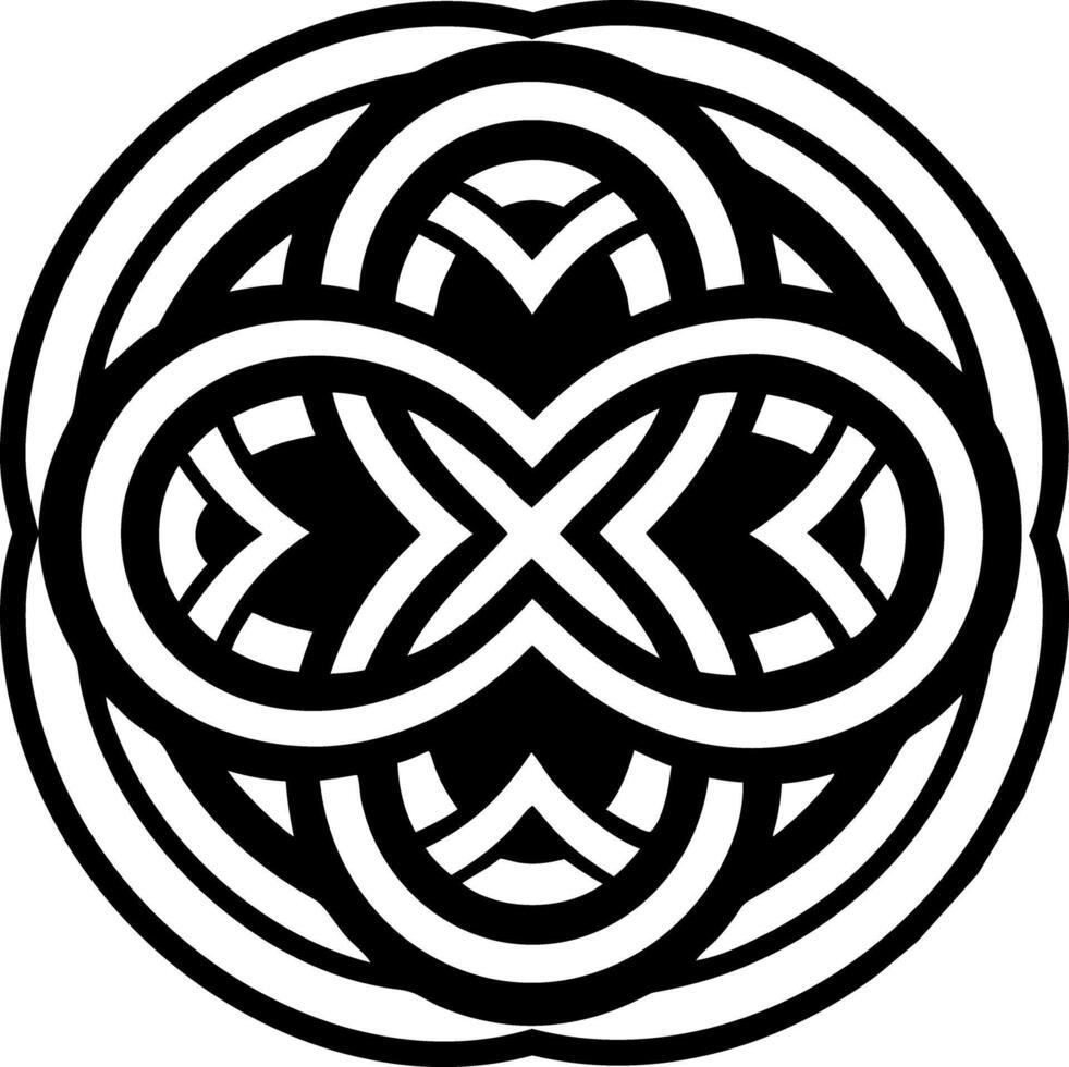 A solid style icon of sacred infinity symbol vector