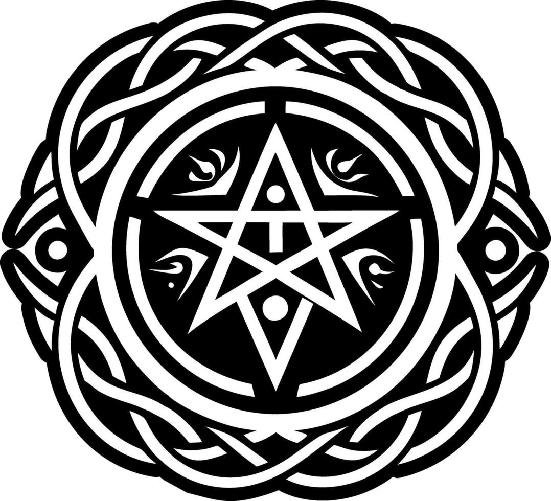 Awen pagan icon in glyph style vector