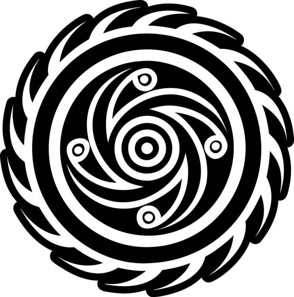 Spiral icon in filled style vector
