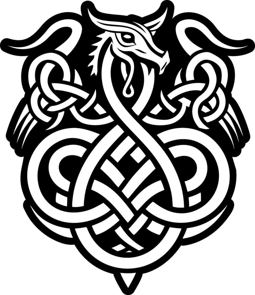 Serpent symbol icon in solid style vector