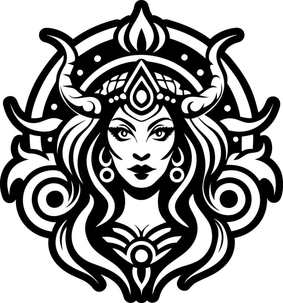 Goddess abundance icon in filled style vector