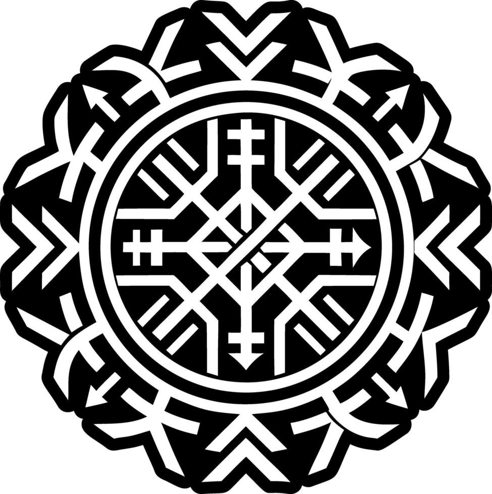 Runic symbol icon in filled style vector