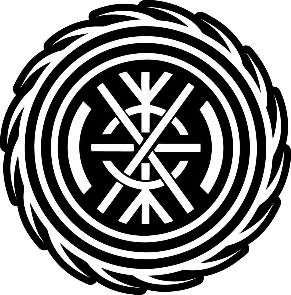 A solid style icon of ingwaz growth symbol vector