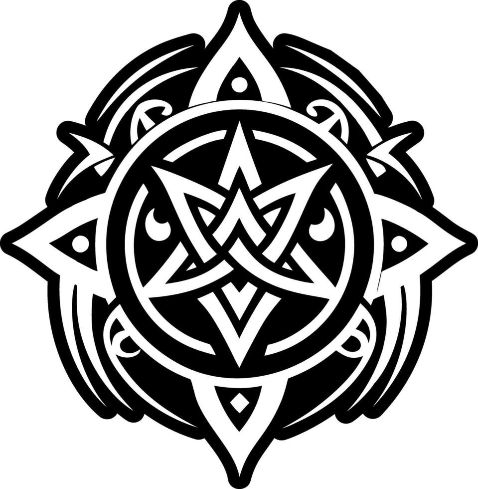 A filled style icon of pagan faith symbol vector