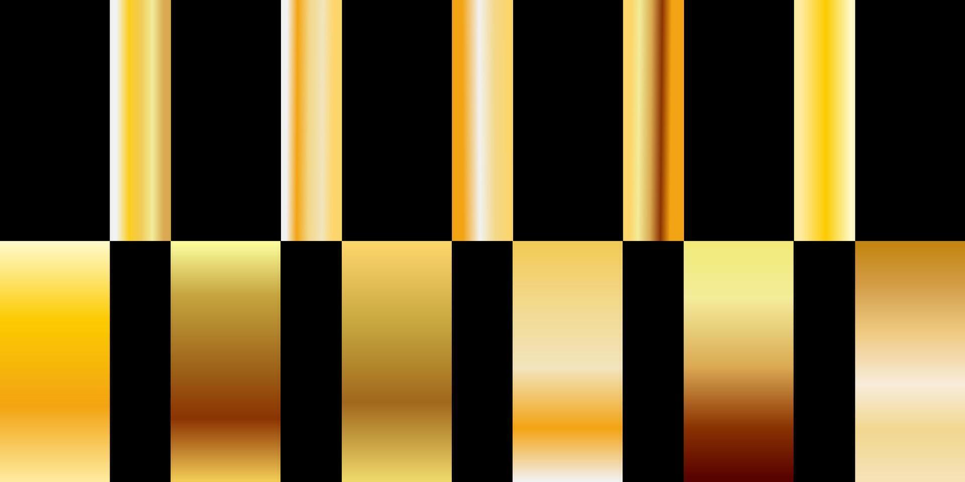 Gold bars on black background vector