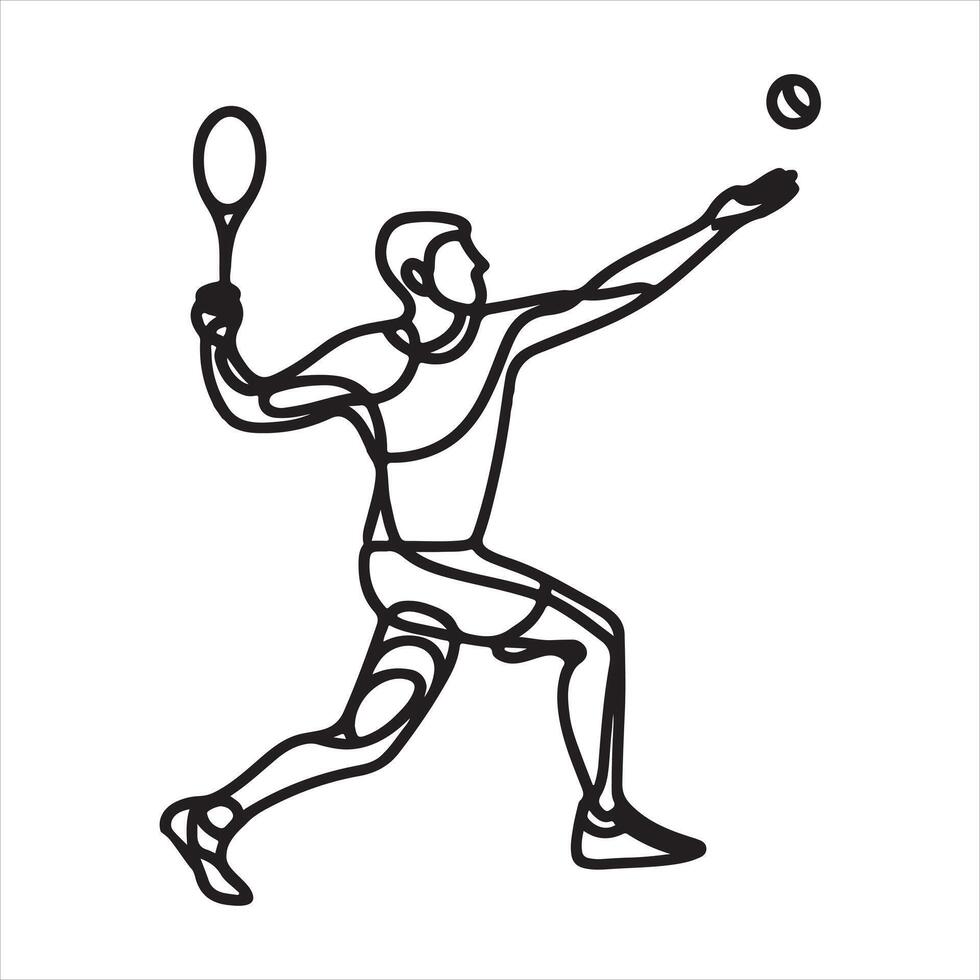 Single one line One continuous single drawing line art flat doodle sport black silhouette white background vector