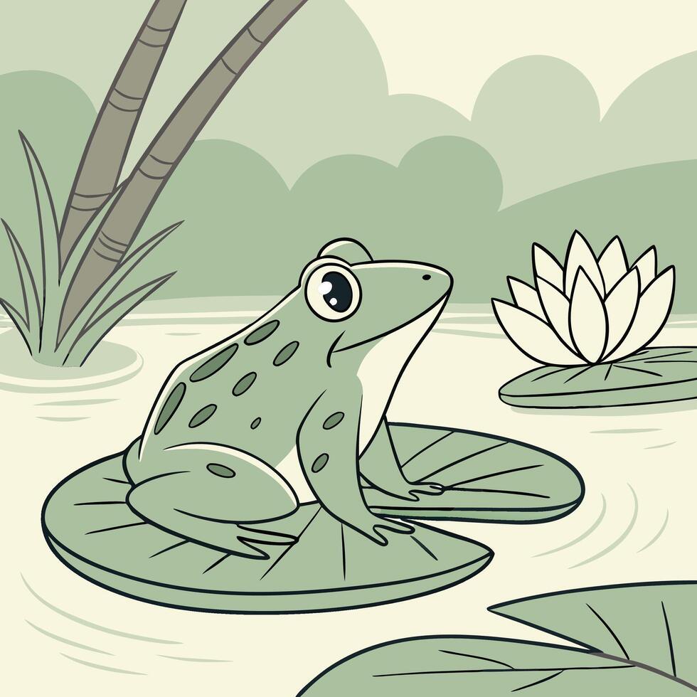 Illustration of frog animal vector