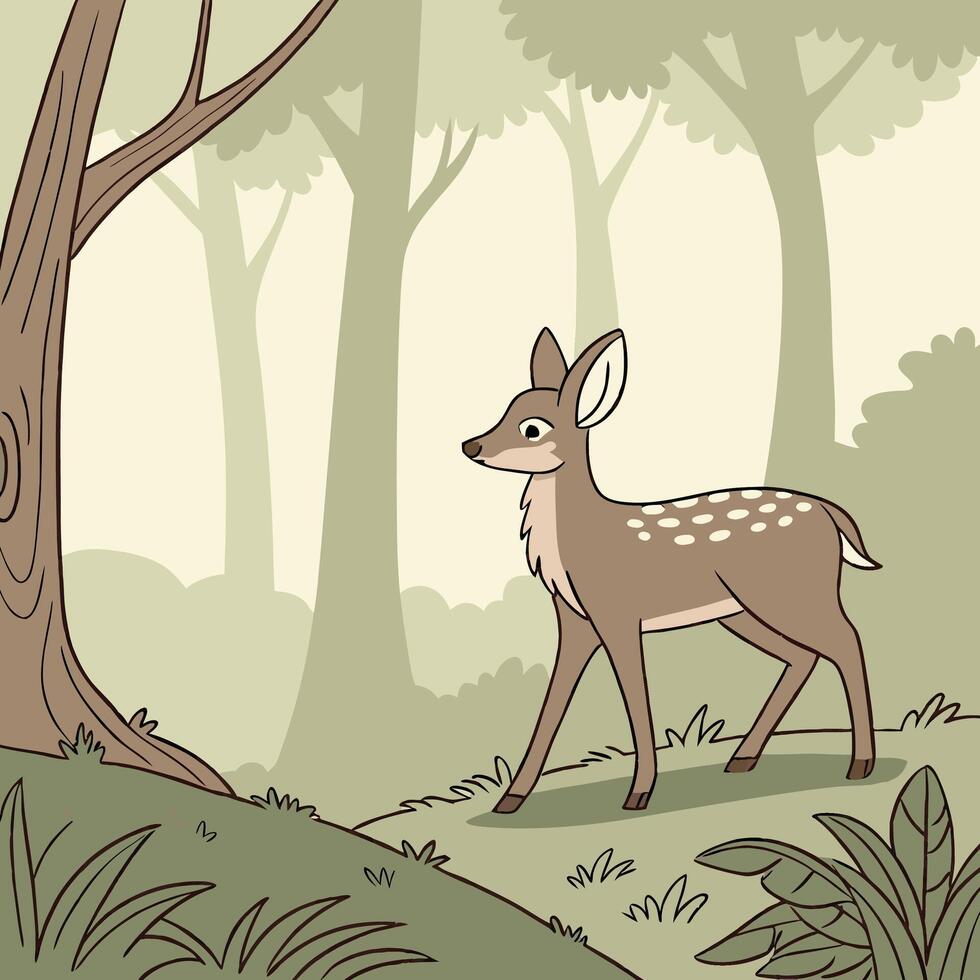 The illustration of deer animal vector